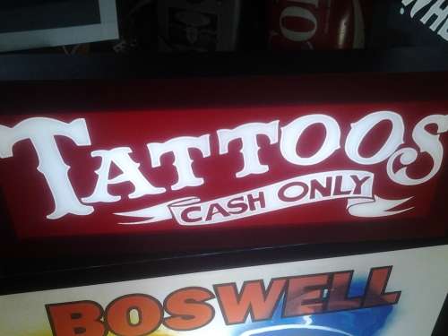 tattoos light box sign